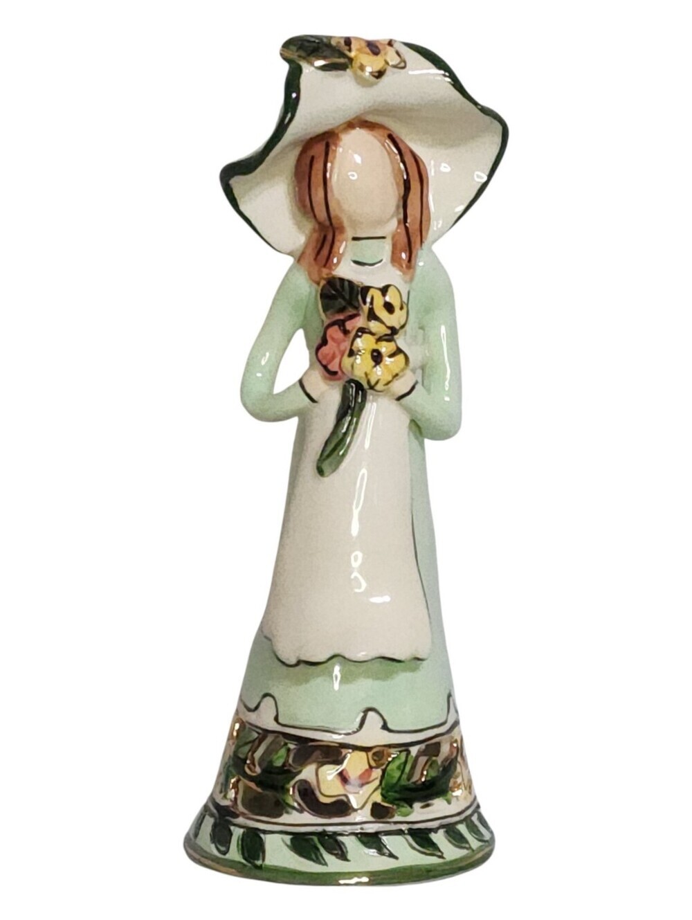 Blue Sky Clayworks Heather Goldminc Lady Green 2002 Figurine Flower NWOT Vintage